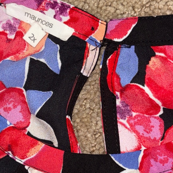 Maurices Blouse Floral Halter neck Top Size 2X Plus Size Shirt Women’s shirt - Picture 5 of 9